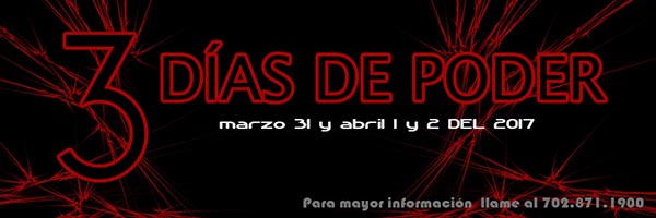 Retiro 3 Días de Poder marzo 31- abril 1 y 2